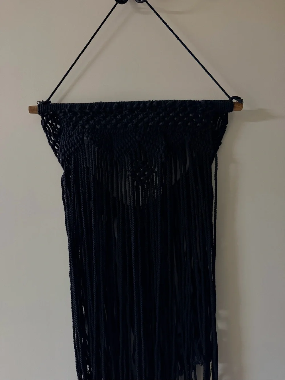 Black Macrame Wall Hanging